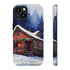 Cozy Christmas Cabin in the Snow - Impact Resistant Phone Case iPhone 13 Glossy